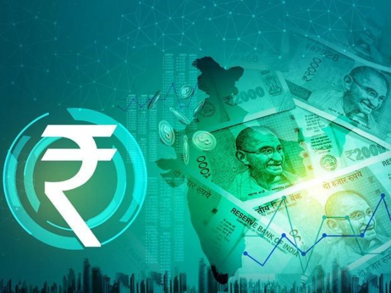 The image represents the indian economy growth