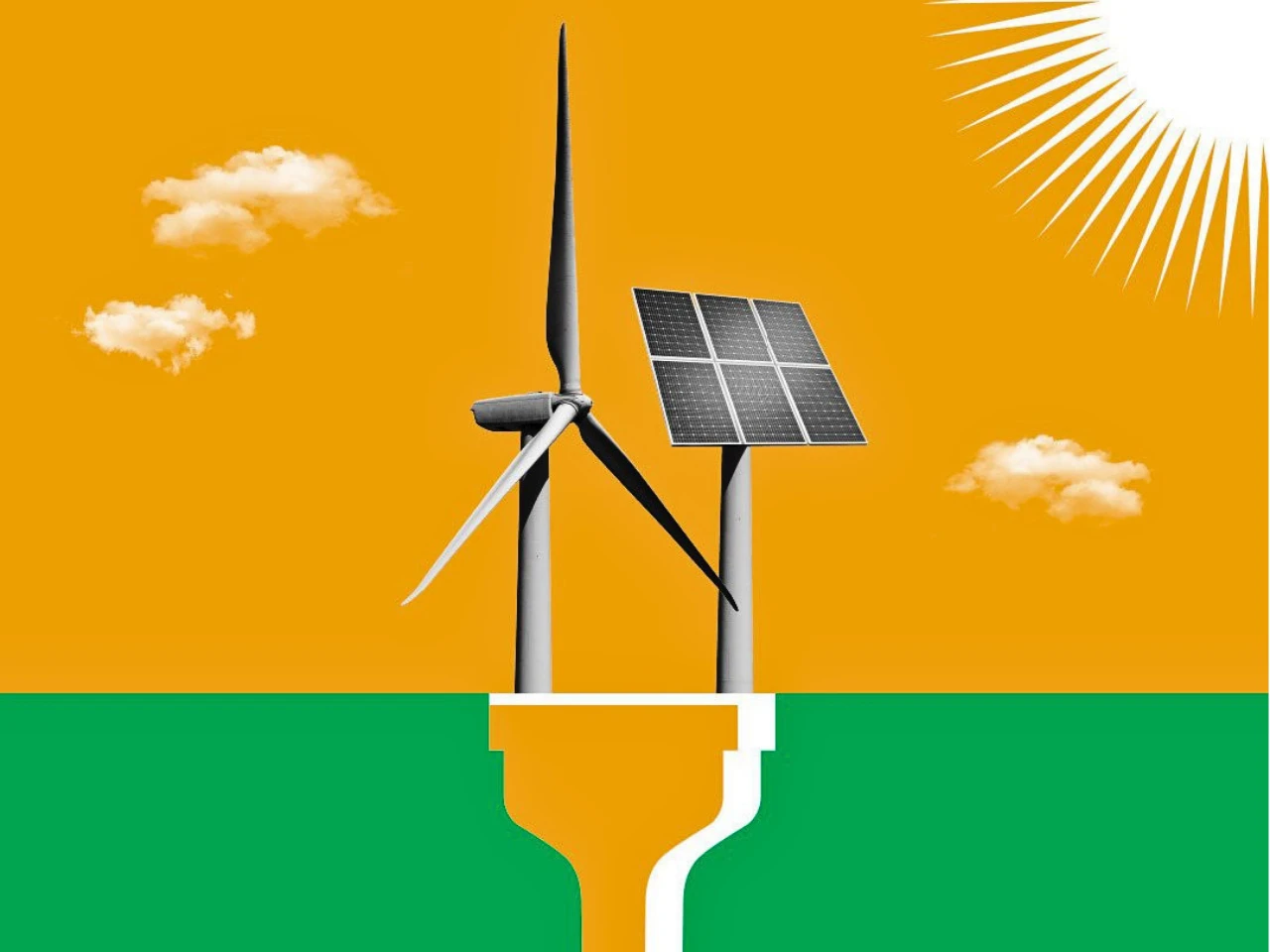 The image represent the clean energy