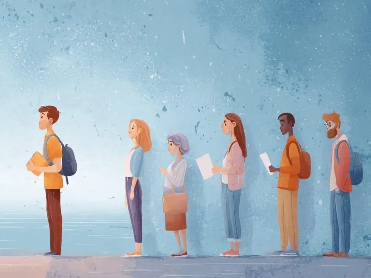 Landscape image showing diverse young people including a graduate with a CV, a young worker, and a student facing job market uncertainty, illustrating rising global youth unemployment and stalled progress in decent work opportunities according to ILO Global Employment Trends for Youth 2026