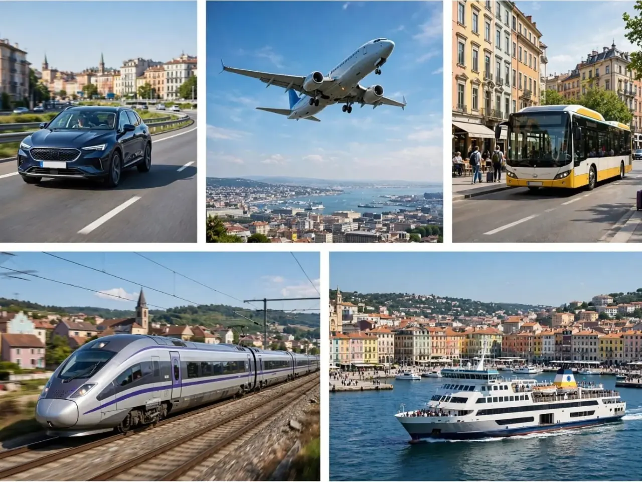 Eurostat infographic EU people on the move 2024 top 3 countries transport share by airplane train bus coach car sea vessel Lithuania Croatia Malta